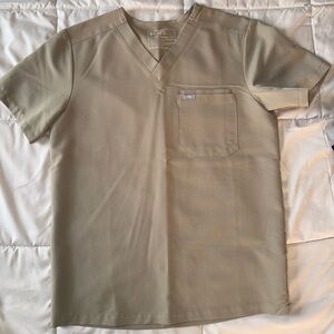 FIGS - Mens Latte Leon Scrub Top